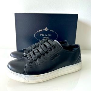 Prada Black Leather Women’s Sneakers - Size 37.5 (IT)